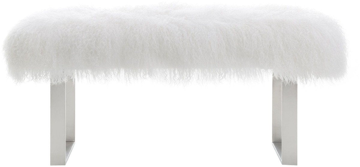 Sherpa Sheepskin Bench