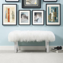 Load image into Gallery viewer, Sherpa Sheepskin Bench