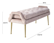 Load image into Gallery viewer, Eileen Slub Velvet Bench