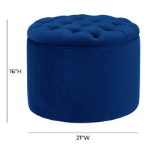 Load image into Gallery viewer, Queen Velvet Storage Ottoman