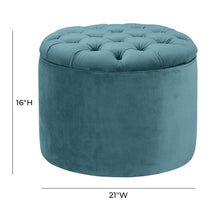 Load image into Gallery viewer, Queen Velvet Storage Ottoman