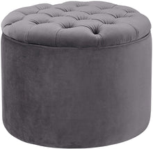 Load image into Gallery viewer, Queen Velvet Storage Ottoman