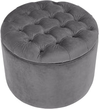 Load image into Gallery viewer, Queen Velvet Storage Ottoman