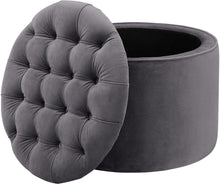 Load image into Gallery viewer, Queen Velvet Storage Ottoman