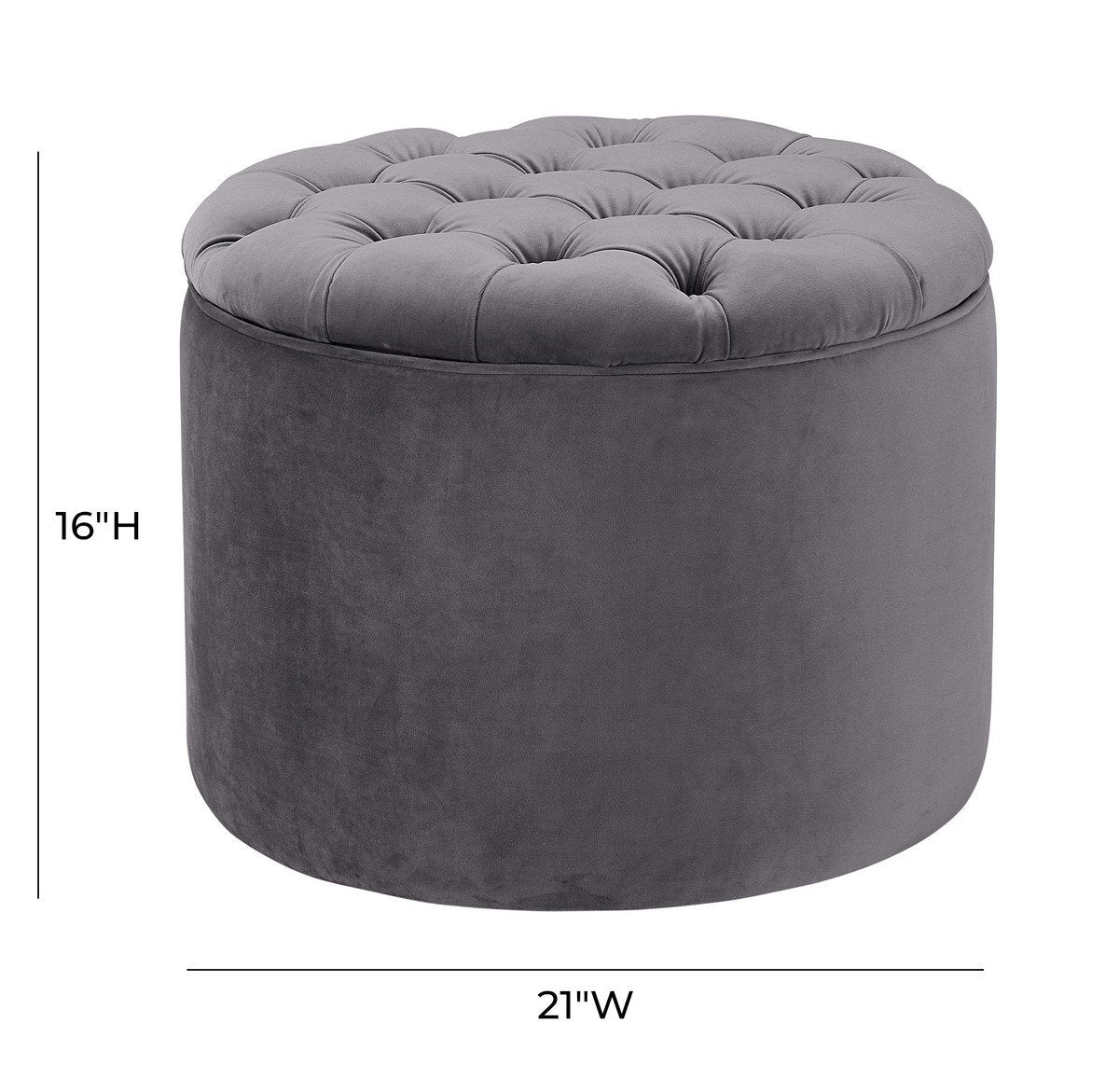 Queen Velvet Storage Ottoman