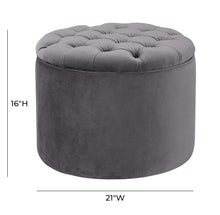 Load image into Gallery viewer, Queen Velvet Storage Ottoman