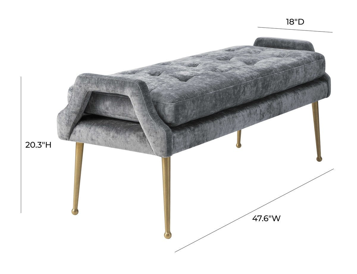 Eileen Slub Velvet Bench