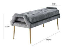 Load image into Gallery viewer, Eileen Slub Velvet Bench