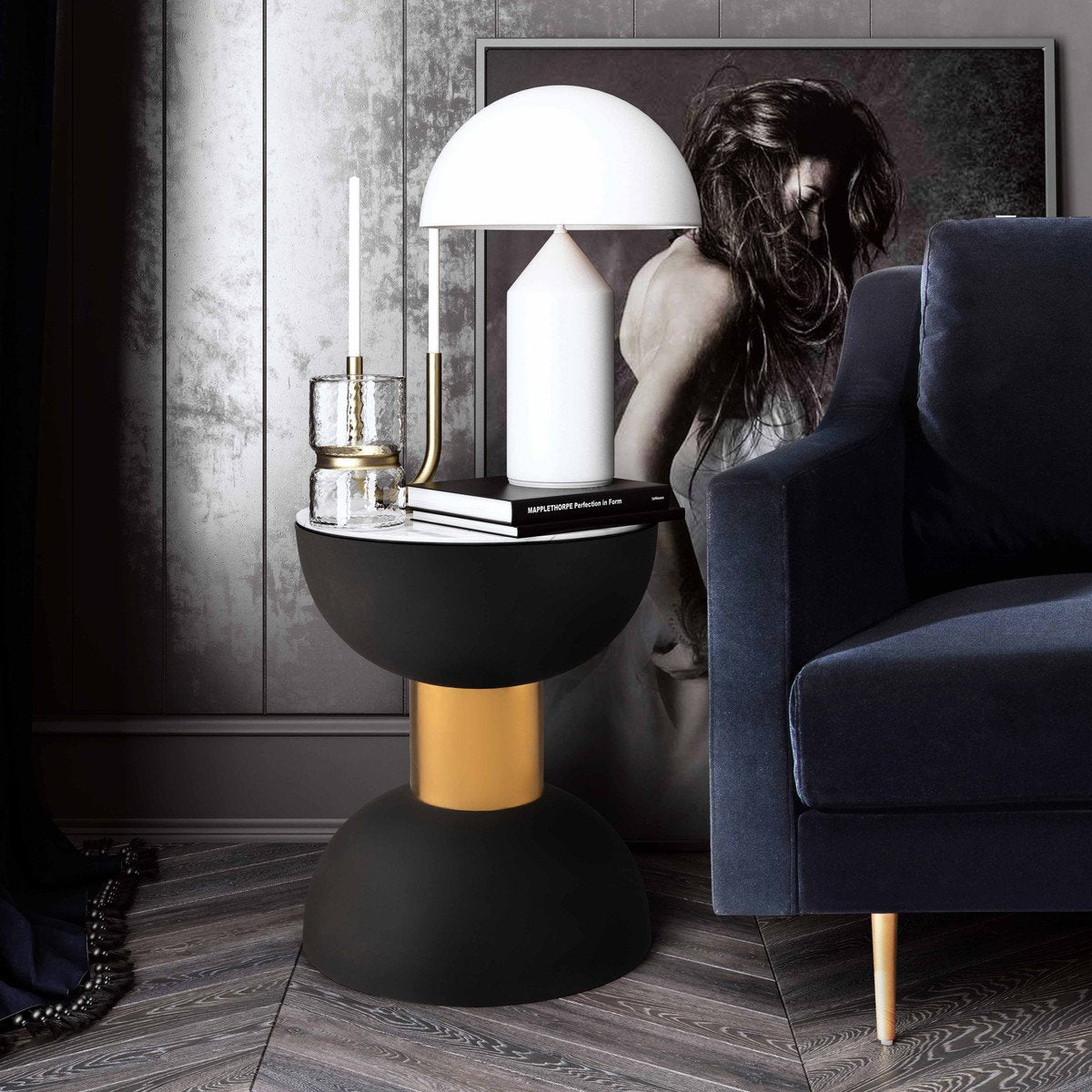 Taper Marble Side Table