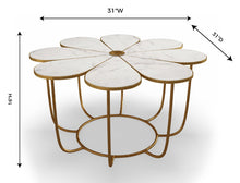 Load image into Gallery viewer, Flower Marble Cocktail Table