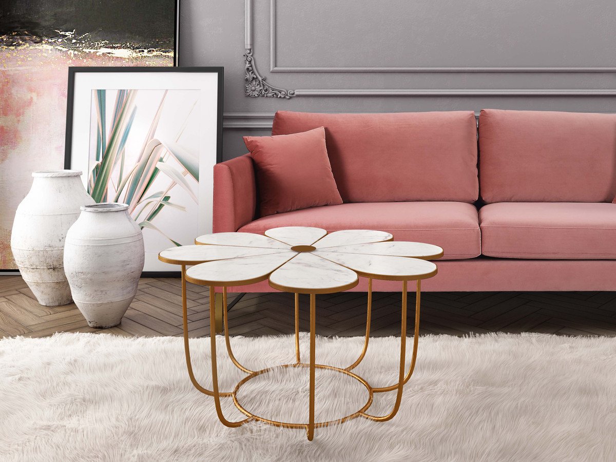 Flower Marble Cocktail Table