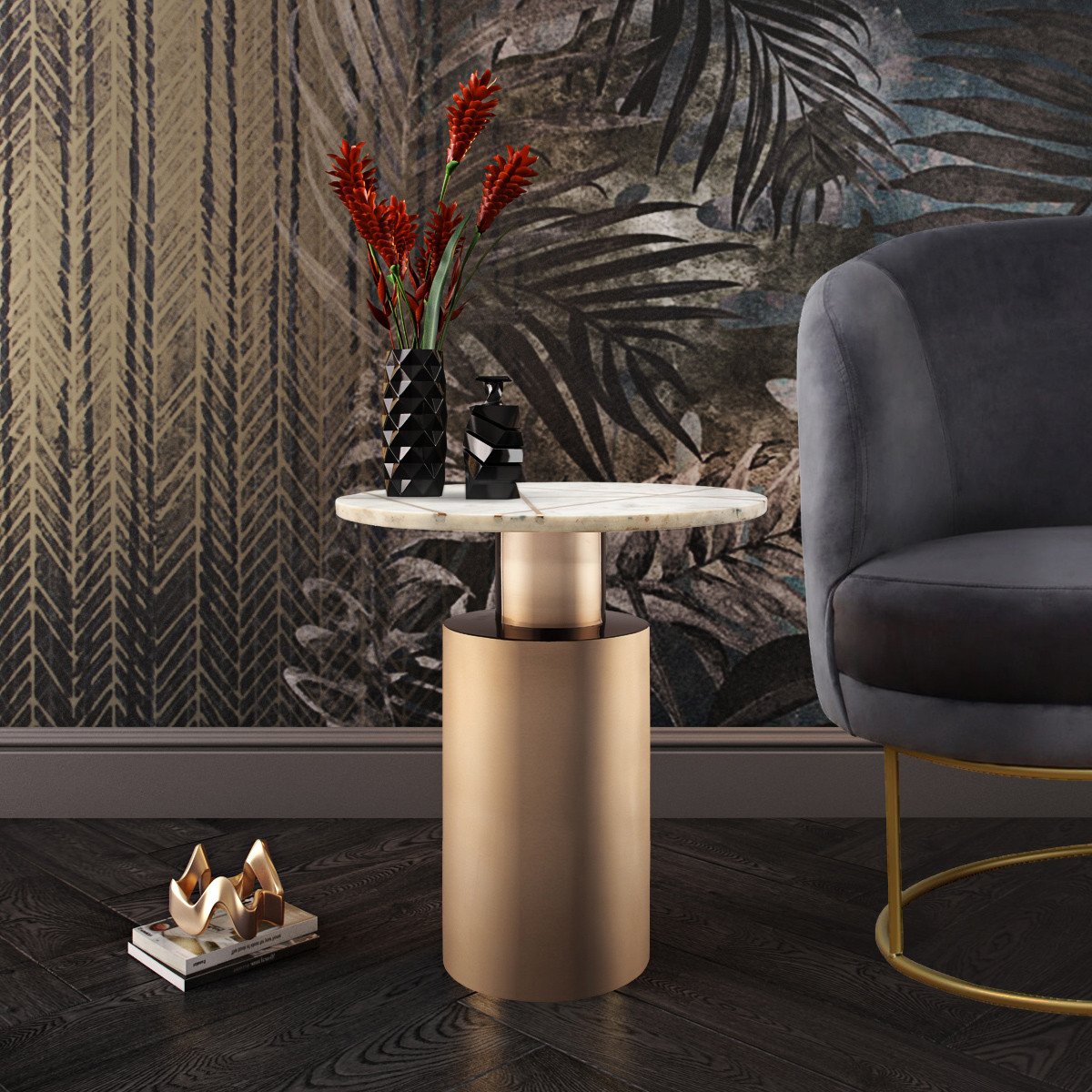 Terzo Marble Side Table