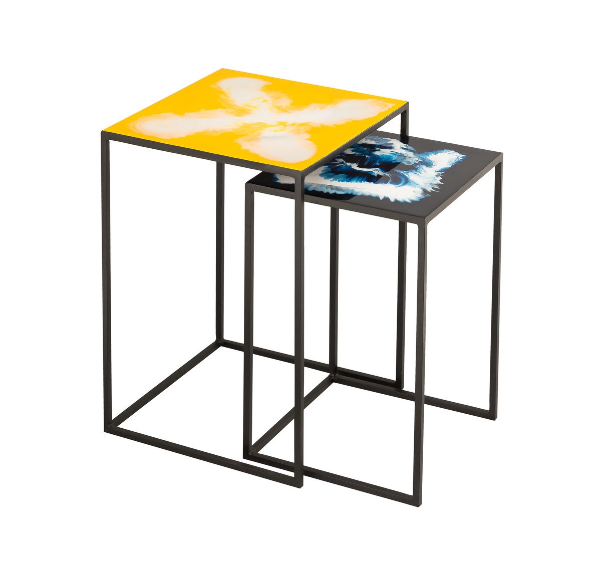 Enamel Side Tables (Set of 2)