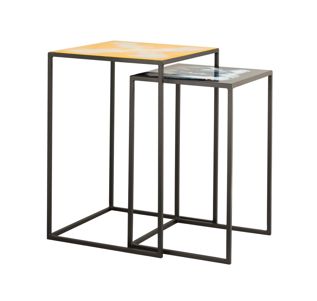 Enamel Side Tables (Set of 2)