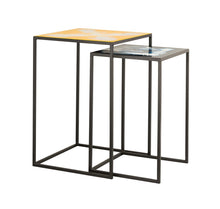 Load image into Gallery viewer, Enamel Side Tables (Set of 2)
