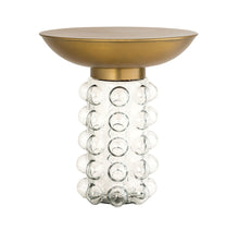 Load image into Gallery viewer, Glass and Brass Side Table