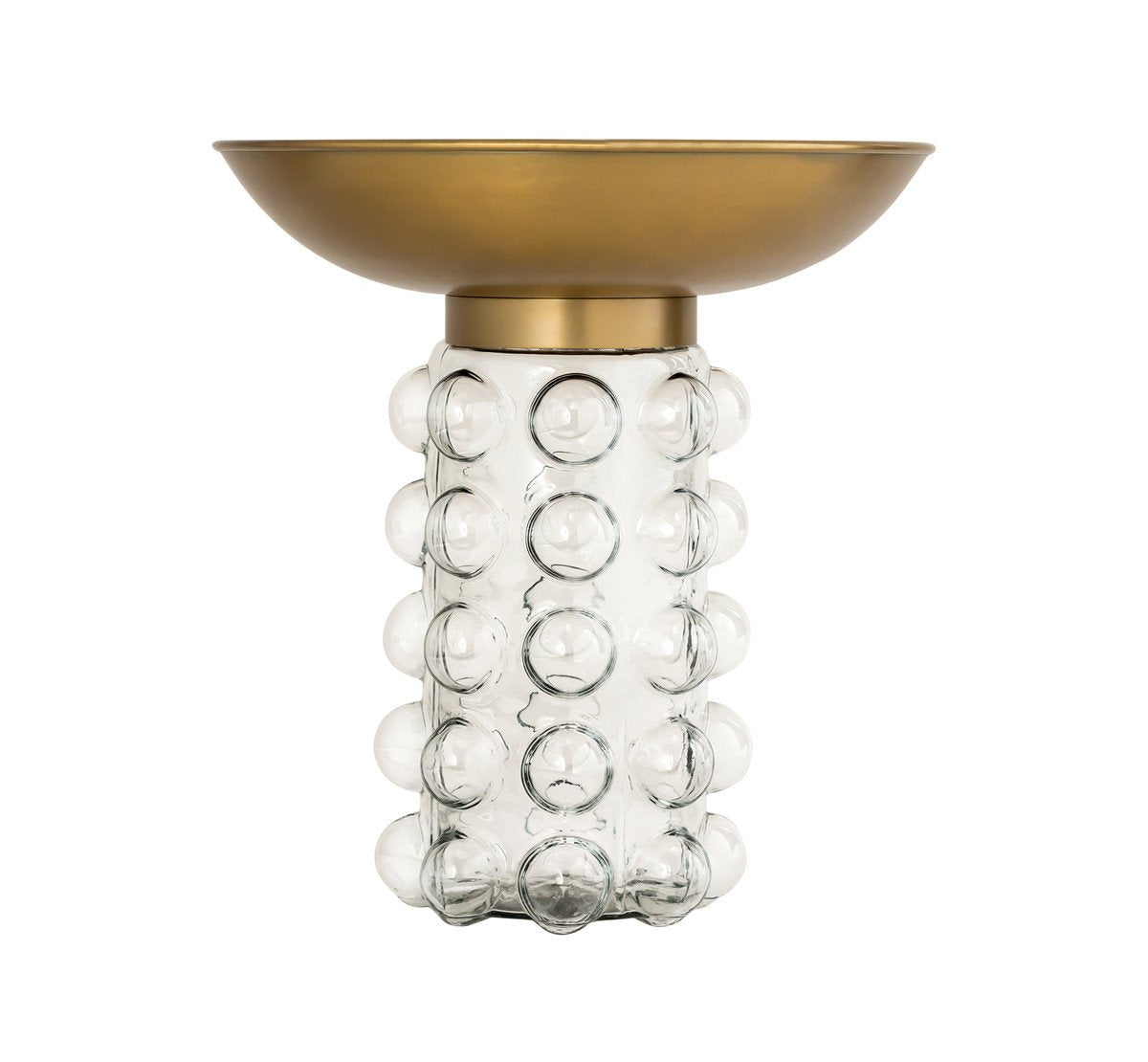 Glass and Brass Side Table