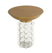 Load image into Gallery viewer, Glass and Brass Side Table