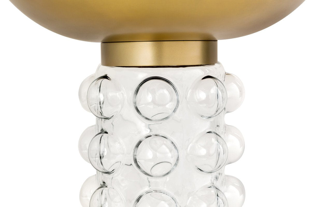 Glass and Brass Side Table