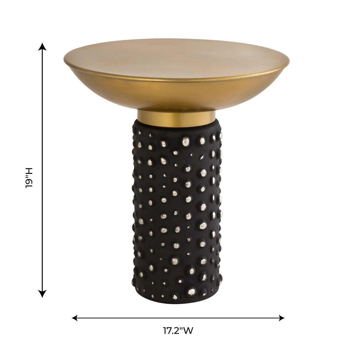 Glass and Brass Side Table