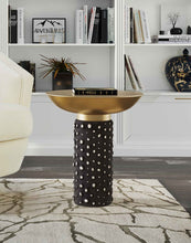 Load image into Gallery viewer, Glass and Brass Side Table