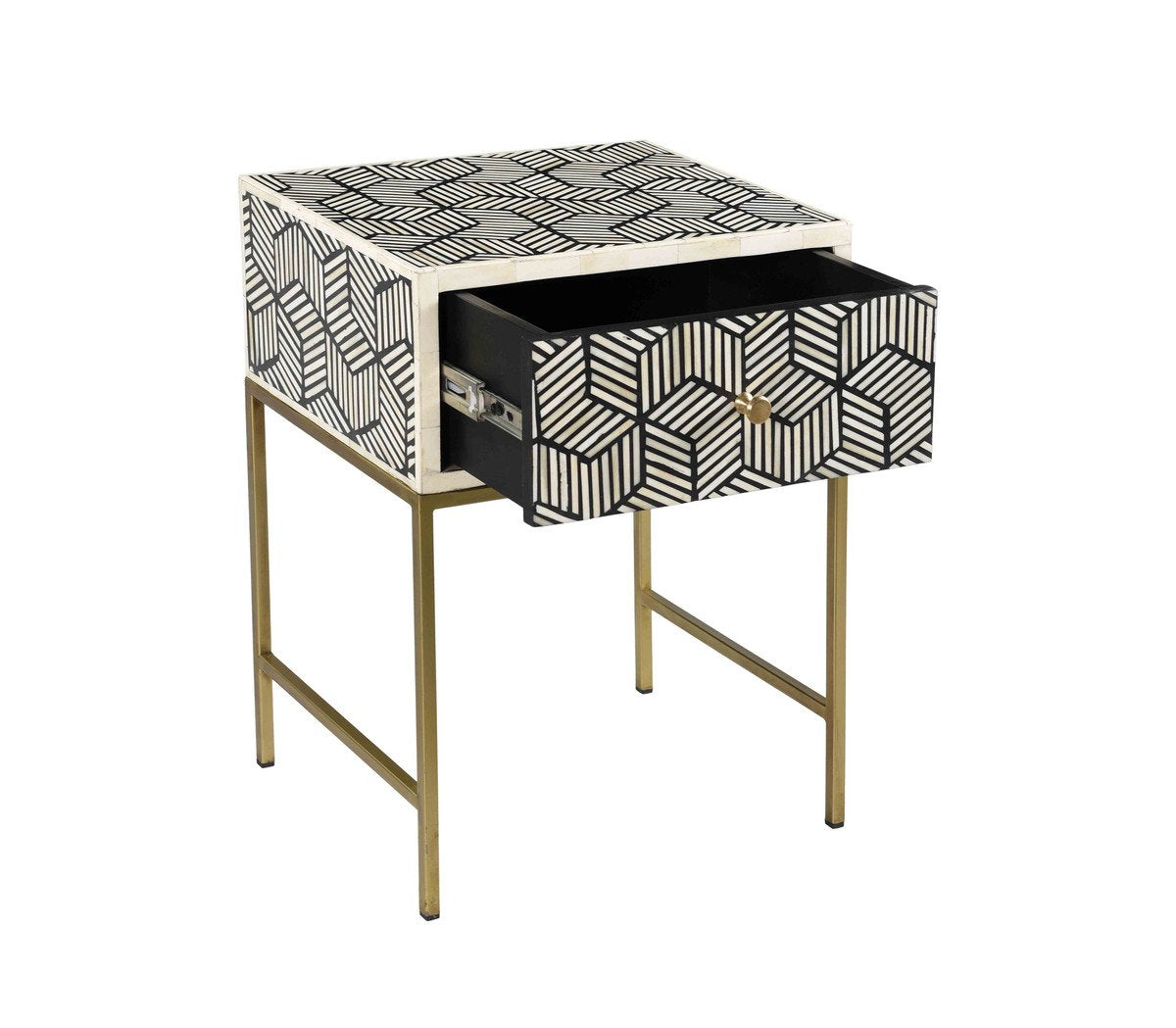 Bone Inlay Side Table