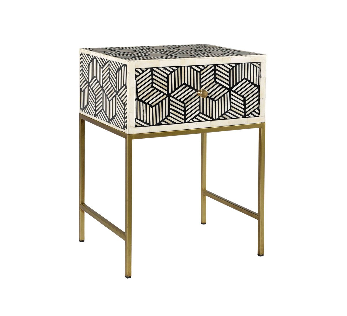Bone Inlay Side Table