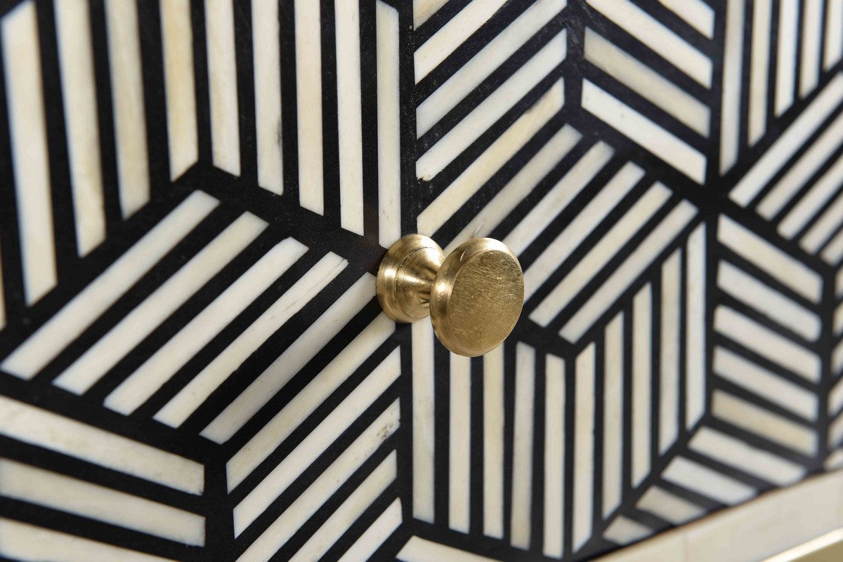 Bone Inlay Side Table