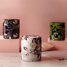 Load image into Gallery viewer, Floral Velvet Pouf