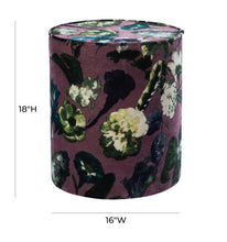 Load image into Gallery viewer, Floral Velvet Pouf