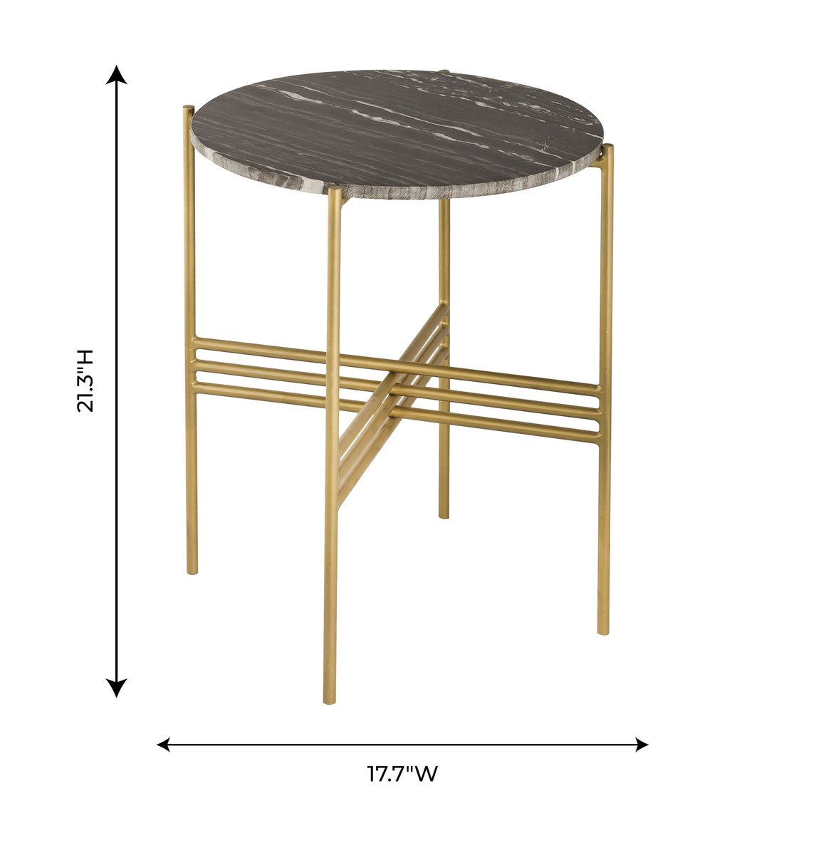 Cress Black Marble Side Table