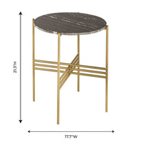 Load image into Gallery viewer, Cress Black Marble Side Table
