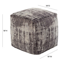 Load image into Gallery viewer, Chenille Cotton Jacquard Pouf