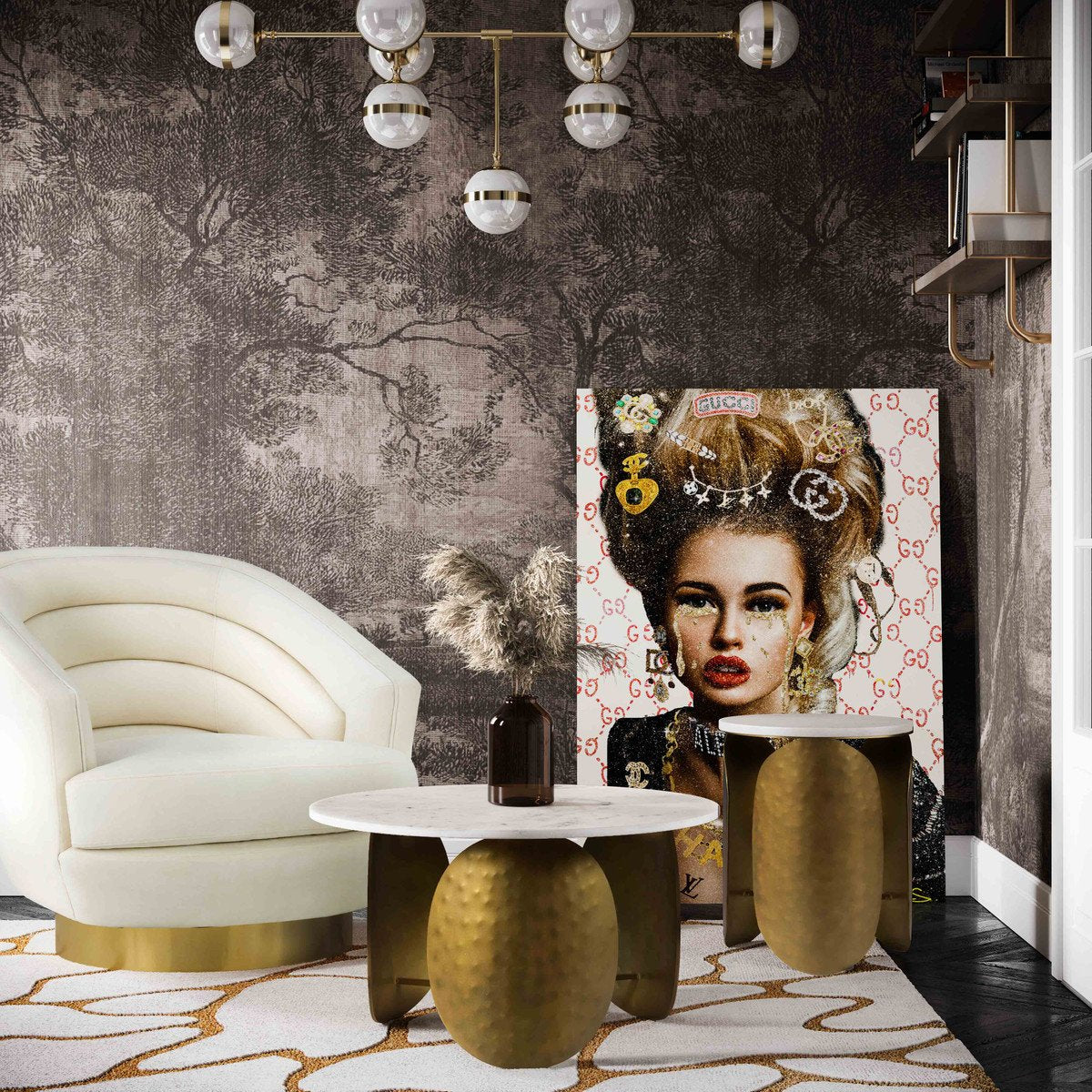 Indio White Marble Cocktail Table