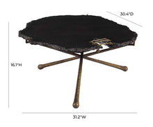 Load image into Gallery viewer, Serra Black Stone Cocktail Table