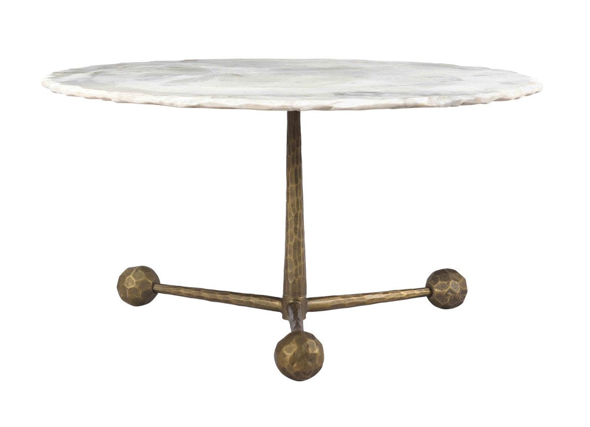 Orbital White Marble Cocktail Table