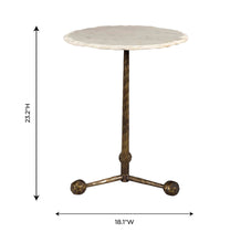 Load image into Gallery viewer, Orbital White Marble Side Table