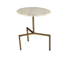 Load image into Gallery viewer, Hanish White Marble Tables - Set of 2