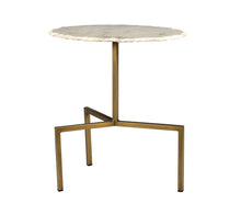 Load image into Gallery viewer, Hanish White Marble Tables - Set of 2