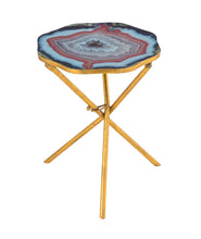 Load image into Gallery viewer, Lava Blue Agate Side Table