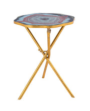 Load image into Gallery viewer, Lava Blue Agate Side Table