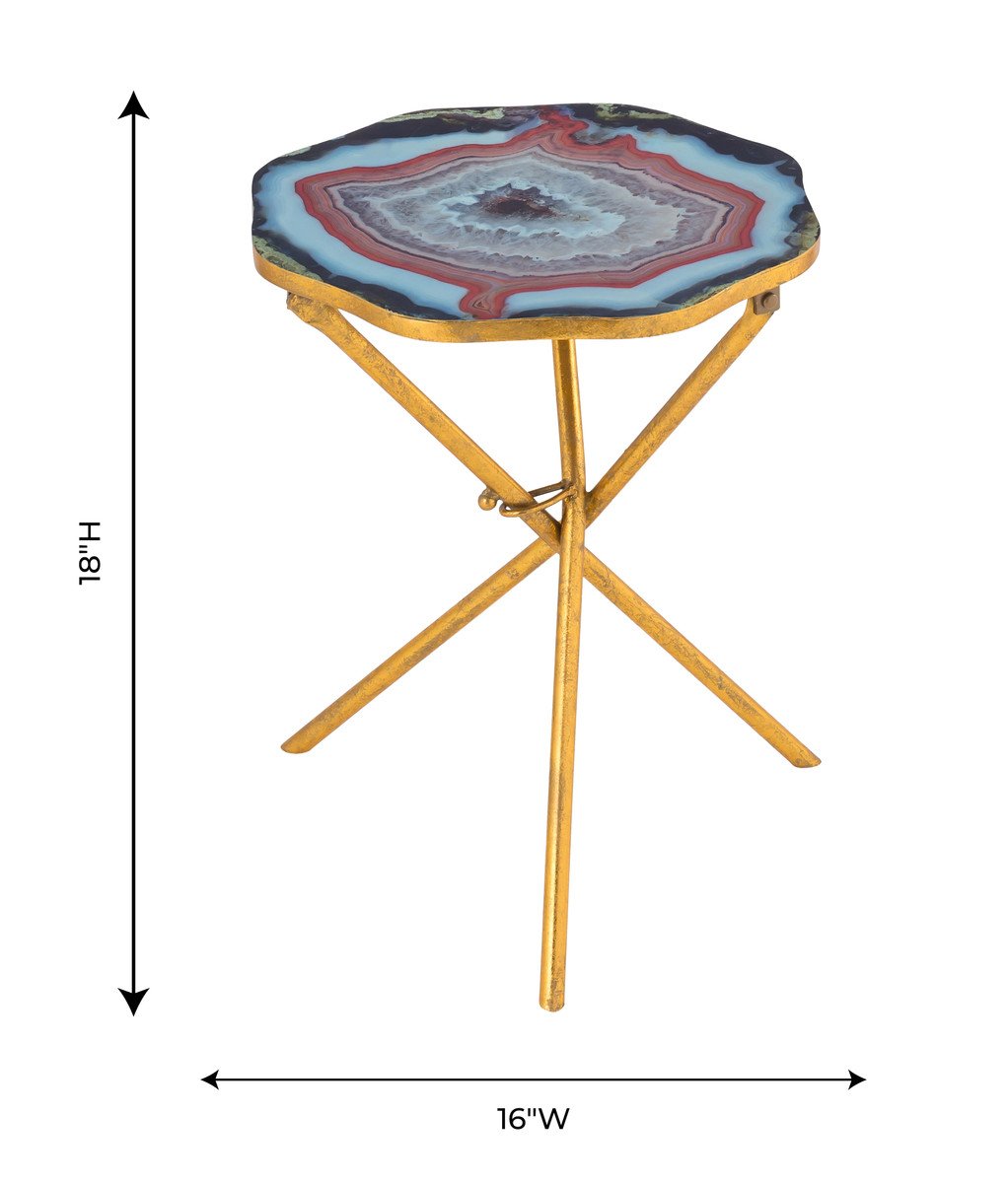Lava Blue Agate Side Table