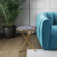 Load image into Gallery viewer, Lava Blue Agate Side Table