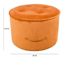 Load image into Gallery viewer, Luna Velvet Ottoman