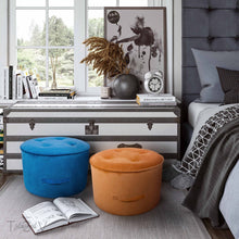 Load image into Gallery viewer, Luna Velvet Ottoman