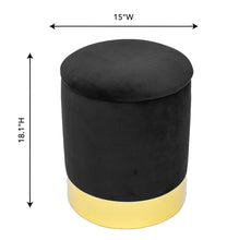 Load image into Gallery viewer, Pri Black Storage Ottoman