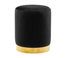 Load image into Gallery viewer, Pri Black Velvet Ottoman
