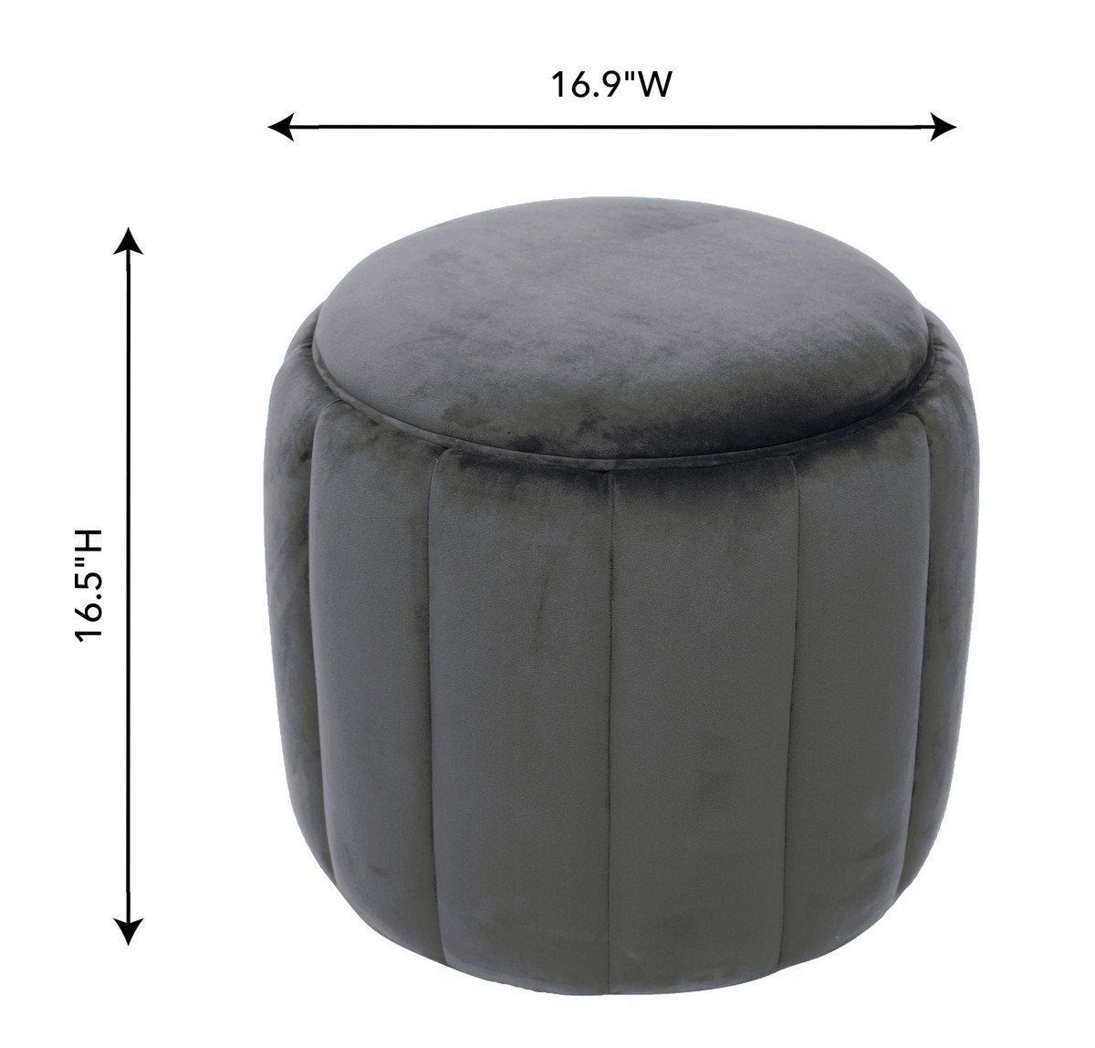 Ives Velvet Ottoman