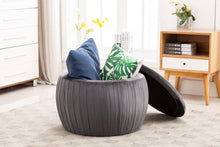 Load image into Gallery viewer, Fleur Velvet Storage Ottoman