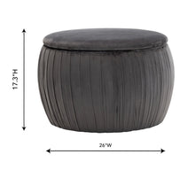 Load image into Gallery viewer, Fleur Velvet Storage Ottoman